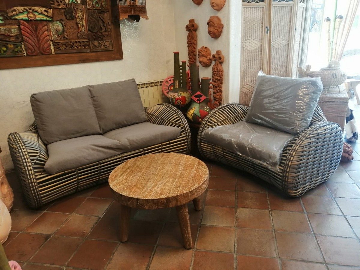 SET DA GIARDINO MODELLO "COBRA" COMPOSTO DA DIVANO 2 POLTRONE E TAVOLINO COLORI E MISURE PERSONALIZZABILI