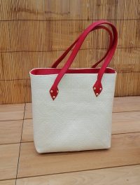 BORSA BORSETTA IN VIMINI LEGNO PAGLIA NATURALE ECOLOGICA ETNICA  CERNIERA ZIP  QUADRATA 30x12x30 CM  4 COLORI DISPONIBILI - immagine 5
