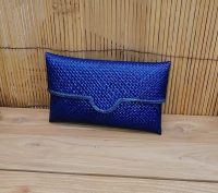 POCHETTE  BORSETTA A BUSTA   25x2h15 cm  IN VIMINI LEGNO PAGLIA NATURALE ECOLOGICA  5 COLORI DISPONIBILI - immagine 4