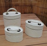 BORSA BORSETTA BAULETTO IN VIMINI LEGNO PAGLIA NATURALE ECOLOGICA ETNICA  CERNIERA ZIP OVALE  CON MANICO  SET DI 3 MISURE 4 COLORI DISPONIBILI - immagine 3