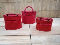 BORSA BORSETTA BAULETTO IN VIMINI LEGNO PAGLIA NATURALE ECOLOGICA ETNICA  CERNIERA ZIP OVALE  CON MANICO  SET DI 3 MISURE 4 COLORI DISPONIBILI - immagine 6