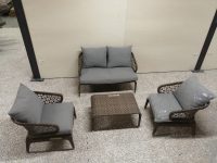 SET DA GIARDINO MODELLO "TRAFORATO'"  COMPOSTO DA DIVANO  2 POLTRONE E TAVOLINO COLORI E MISURE PERSONALIZZABILI - immagine 2