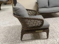 SET DA GIARDINO MODELLO "TRAFORATO'"  COMPOSTO DA DIVANO  2 POLTRONE E TAVOLINO COLORI E MISURE PERSONALIZZABILI - immagine 6