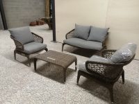 SET DA GIARDINO MODELLO "TRAFORATO'"  COMPOSTO DA DIVANO  2 POLTRONE E TAVOLINO COLORI E MISURE PERSONALIZZABILI - immagine 7