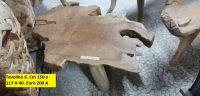 TAVOLO DA CAFFE' CON PIANO IN RADICE DI TEAK GAMBE IN LEGNO MISURE VARIABILI cm  H 40. - immagine 6