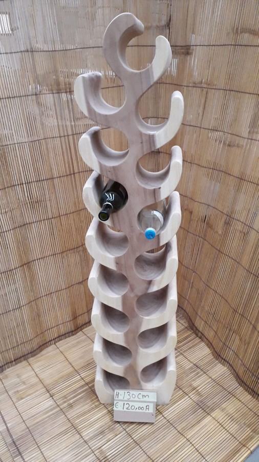 Mobiletto porta bottiglie legno teak