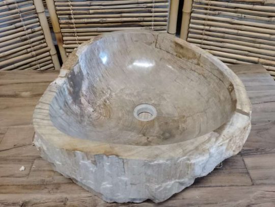 LAVABO LAVANDINO IN LEGNO FOSSILE FOSSILIZZATO PIETRIFICATO DA APPOGGIO ARTIGIANALE IN 4 FASCE DI MISURA/PREZZO  PEZZO UNICO