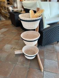 CESTO PER PANE NEGOZIO RISTORANTE PORTA PANE IN MIDOLLINO ESPOSITORE PANETTERIA, 3 CESTI DIAMETRO 30CM, PROFODITA' 17 CM. - immagine 2