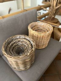 CESTINO CESTO COPRIVASO 4 MISURE PROFONDO FODERATO CON PLASTICA PER FIORI FIORISTI 2 FINITURE - immagine 5